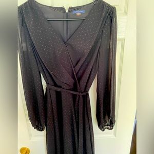 Black long dress with gold detailing from Tommy Hilfiger